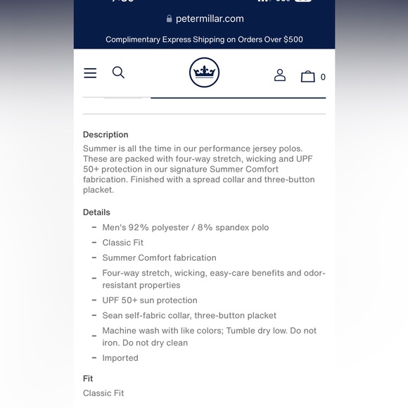 Peter Millar summer comfort polo. Light blue and green striped. Size large - Picture 9 of 9